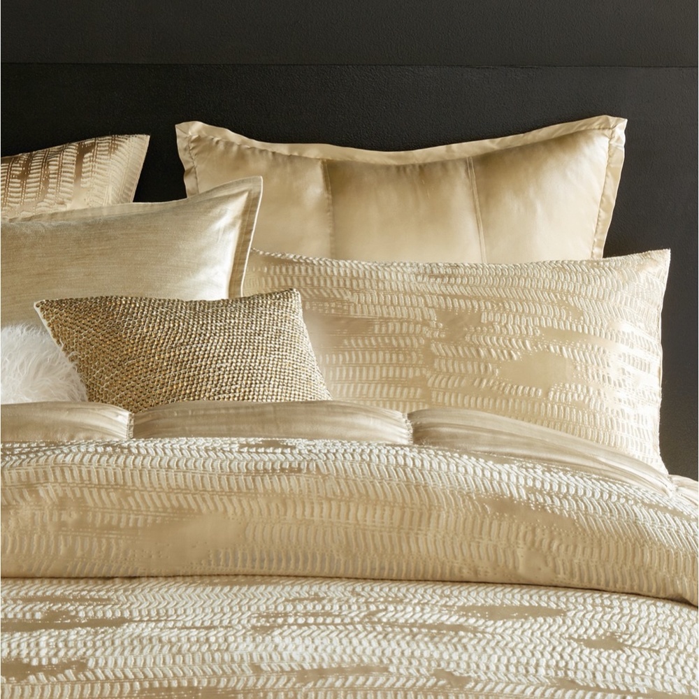 2! Donna Karan SILK Vapor Euro & queen/stand Shams